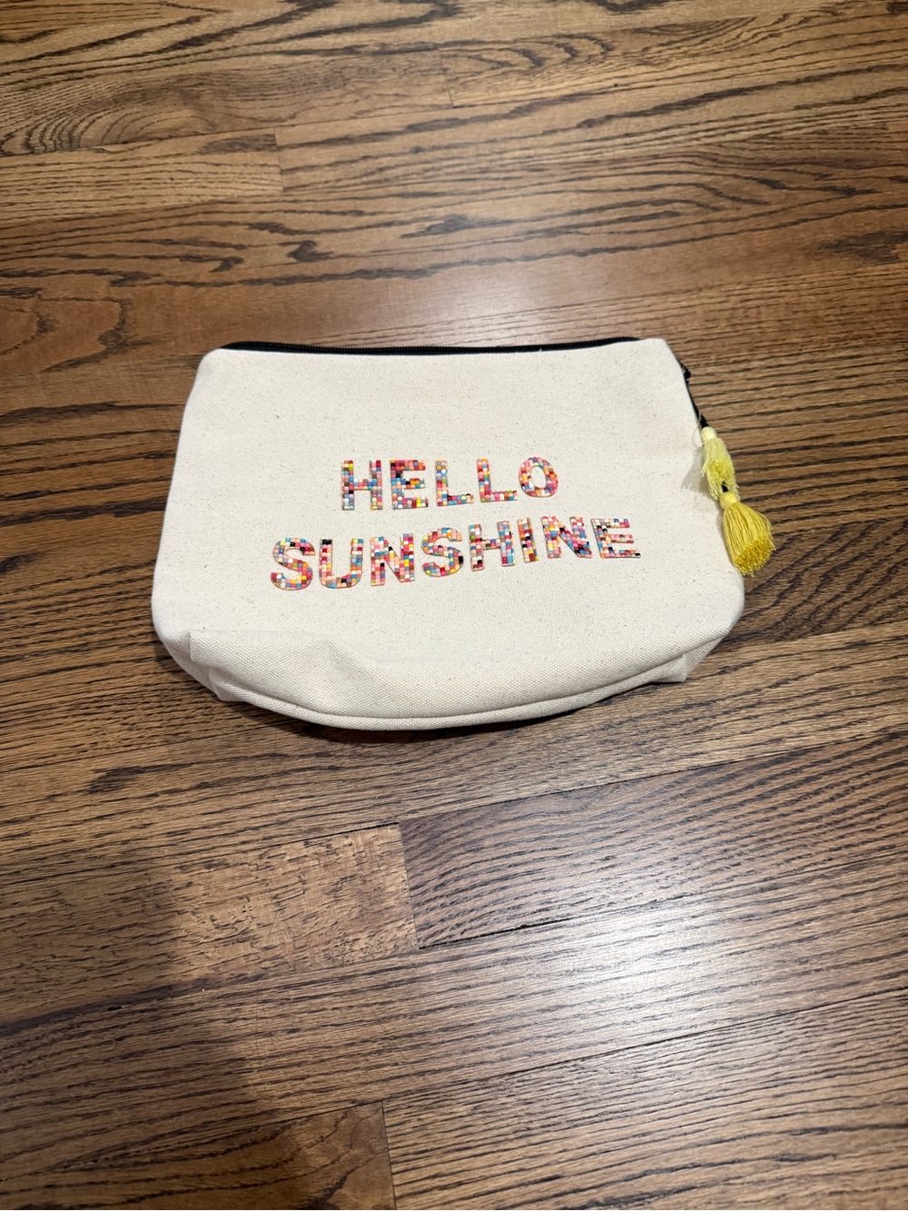 Fallon & Royce Hello Sunshine Confetti Bikini Clutch Canvas Beach Summer - Picture 2 of 4